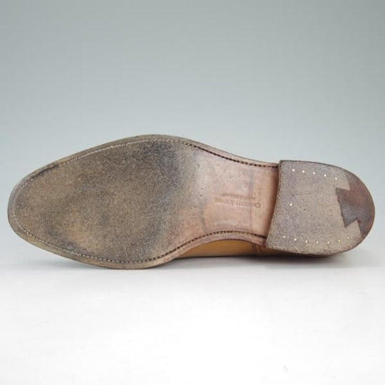 極上★クロケット&ジョーンズ 6E【★ニューポート/NEWPORT/341ラスト】Uチップ/薄茶/カーフ/メンズ/Crockett&Jones★d353