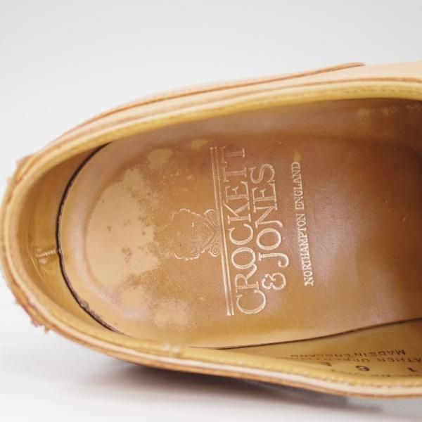 極上★クロケット&ジョーンズ 6E【★ニューポート/NEWPORT/341ラスト】Uチップ/薄茶/カーフ/メンズ/Crockett&Jones★d353