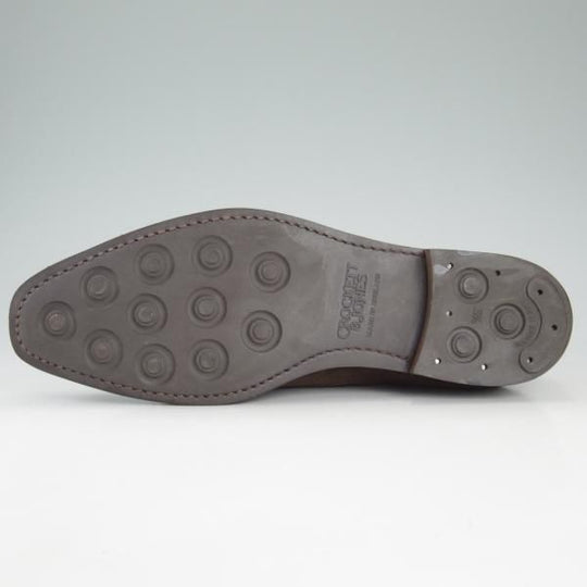 美品★クロケット&ジョーンズ 7E【定番★ラウンズ/LOWNDES】ダブルモンク/348ラスト/濃茶/スエード/メンズ/Crockett&Jones★d354