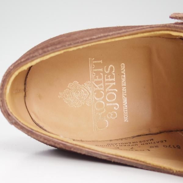 美品★クロケット&ジョーンズ 7E【定番★ラウンズ/LOWNDES】ダブルモンク/348ラスト/濃茶/スエード/メンズ/Crockett&Jones★d354