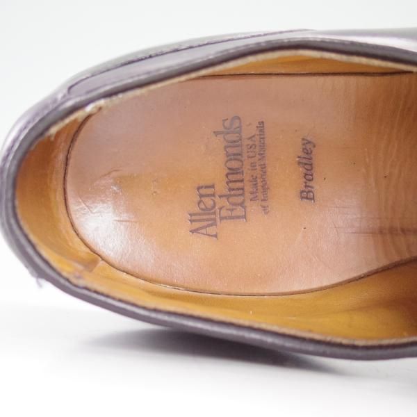 USA製ALLEN EDMONDS BRADLEY Uチップ シューズ 革靴 極上☆(米)アレンエドモンズ 8.5C【現行定価7.5万円程度