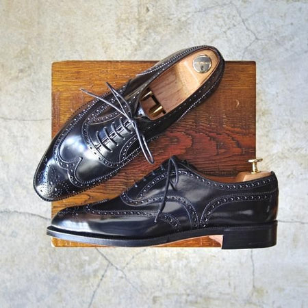 未使用★チャーチ 75E/UK7.5【貴重70'sデッド★2都市ロゴ/ブックバインダーカーフ/旧チャーチ】84ラスト/HICKSTEAD/Church's★d358