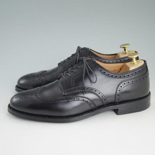 未使用★オールデン 7D【希少★フルブローグ/ダービー/967】アバディーンラスト/カーフ/黒/ウイングチップ/Alden★d362