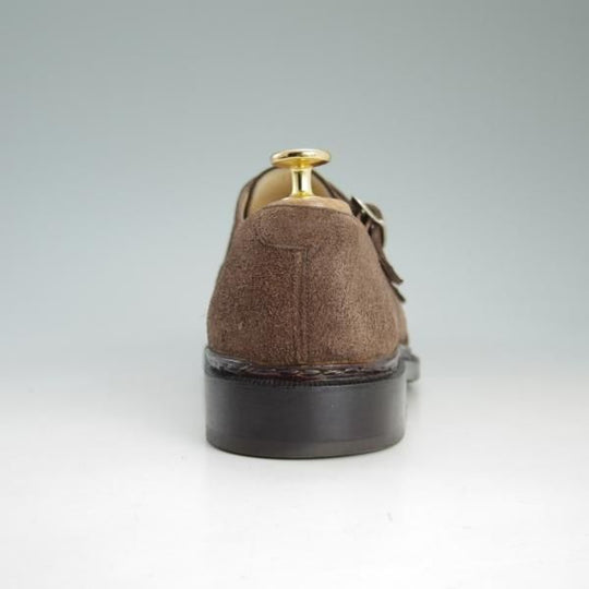 極上★(伊)シルヴァノ・ラッタンジ SIZE 8【貴重★ベンティベーニャ製法/ダブルモンク】スエード/濃茶/シルバノ/Silvano Lattanzi★d369