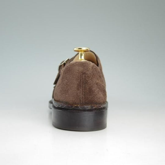 極上★(伊)シルヴァノ・ラッタンジ SIZE 8【貴重★ベンティベーニャ製法/ダブルモンク】スエード/濃茶/シルバノ/Silvano Lattanzi★d369