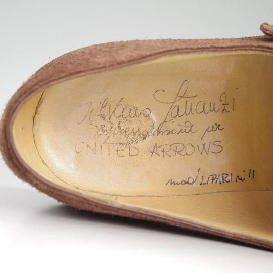 極上★(伊)シルヴァノ・ラッタンジ SIZE 8【貴重★ベンティベーニャ製法/ダブルモンク】スエード/濃茶/シルバノ/Silvano Lattanzi★d369