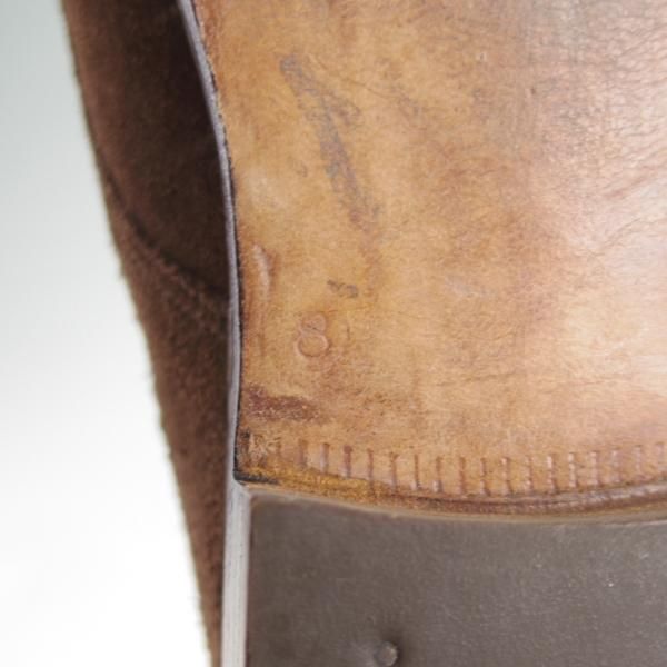極上★(伊)シルヴァノ・ラッタンジ SIZE 8【貴重★ベンティベーニャ製法/ダブルモンク】スエード/濃茶/シルバノ/Silvano Lattanzi★d369