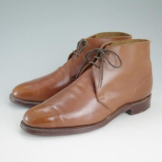極上★クロケット&ジョーンズ 5E【★(英)ジョージクレバリー別注/GEORGE CLEVERLEY】チャッカブーツ/茶/カーフ/Crockett&Jones★d375