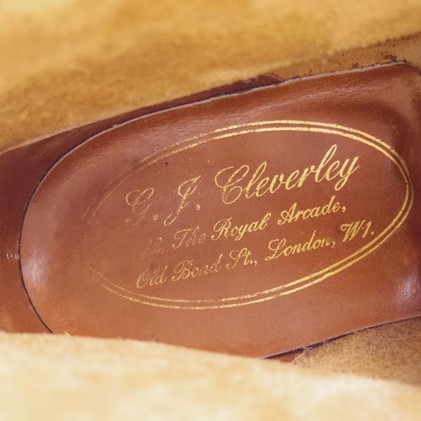 極上★クロケット&ジョーンズ 5E【★(英)ジョージクレバリー別注/GEORGE CLEVERLEY】チャッカブーツ/茶/カーフ/Crockett&Jones★d375