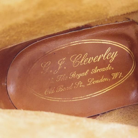 極上★クロケット&ジョーンズ 5E【★(英)ジョージクレバリー別注/GEORGE CLEVERLEY】チャッカブーツ/茶/カーフ/Crockett&Jones★d375