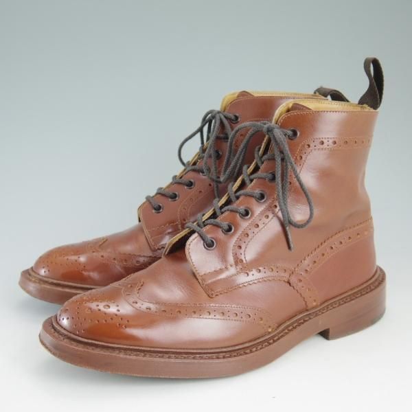 美品★トリッカーズ SIZE 6【★マロンアンティーク/STOW/5634/ストウ】カントリーブーツ/茶/カーフ/メンズ/Tricker's★d377