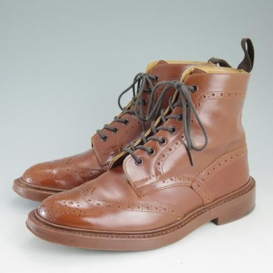 美品★トリッカーズ SIZE 6【★マロンアンティーク/STOW/5634/ストウ】カントリーブーツ/茶/カーフ/メンズ/Tricker's★d377