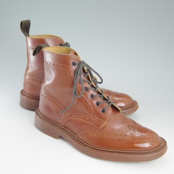 美品★トリッカーズ SIZE 6【★マロンアンティーク/STOW/5634/ストウ】カントリーブーツ/茶/カーフ/メンズ/Tricker's★d377