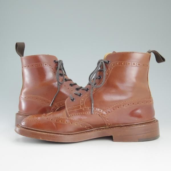 美品★トリッカーズ SIZE 6【★マロンアンティーク/STOW/5634/ストウ】カントリーブーツ/茶/カーフ/メンズ/Tricker's★d377