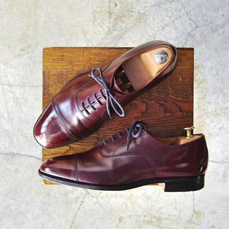 極上★チャーチ UK7程度/75E【★旧チャーチ/73ラスト/コンサル同仕様/CONSUL】3都市ロゴ/ストレートチップ/赤茶/メンズ/Church's★d378