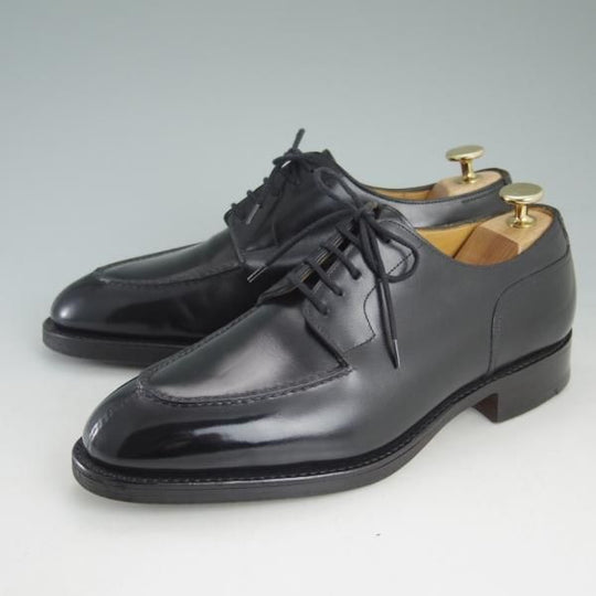 美品★ジョンロブ 5.5E【名作★CHAMBORD/シャンボード/スキンステッチ仕様】8695ラスト/Uチップ/カーフ/黒/メンズ/JOHN LOBB★d382