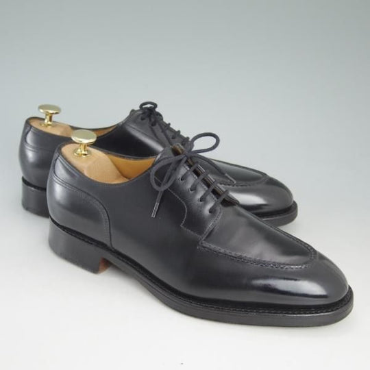 美品★ジョンロブ 5.5E【名作★CHAMBORD/シャンボード/スキンステッチ仕様】8695ラスト/Uチップ/カーフ/黒/メンズ/JOHN LOBB★d382