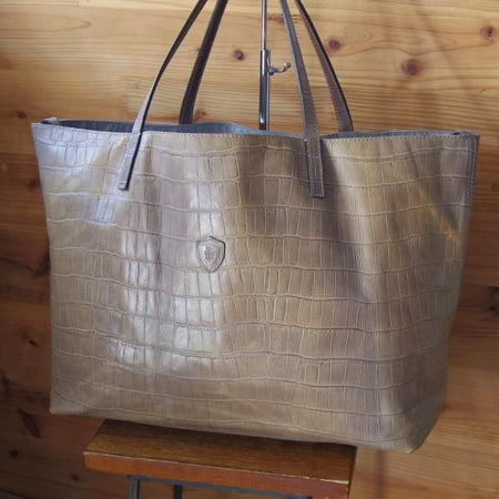 極上★フェリージ/Felisi【定価7.5万円★トートバッグ/11-91】レザー/クロコ型押し/トート バッグ/メンズ&レディース/ビジネス★N5322