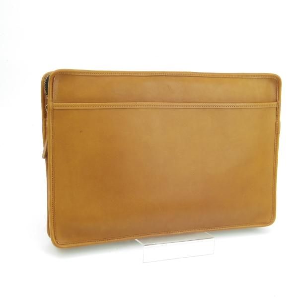 極上★コーチ/COACH【★クラッチバッグ】ユニセックス/レザー 茶/メンズ&レディース クラッチ バッグ★N5324