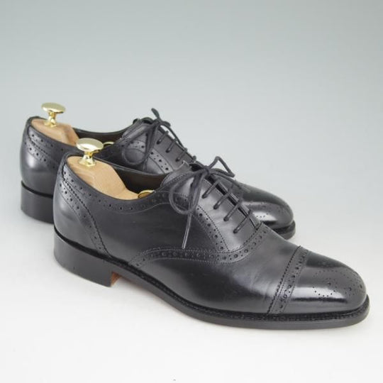 極美品★(英)バーカー 5.5E【グッドイヤーウェルテッド製法★4287EW10】セミブローグ/カーフ/黒/メンズ/BARKER★d379