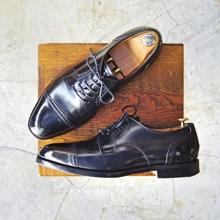 ★チャーチ 70F/UK7【貴重★38ラスト/ブックバインダーカーフ】旧チャーチ/3都市ロゴ/パンチドキャップトゥ/黒/メンズ/Church's★d390