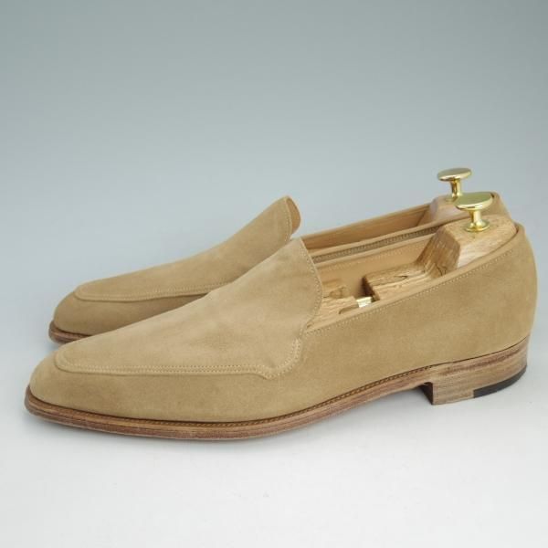 極美品★ジョンロブ 9D【★STAMFORD/スタンフォード】ローファー/スエード/スリッポン/メンズ/薄茶/JOHN LOBB★d392