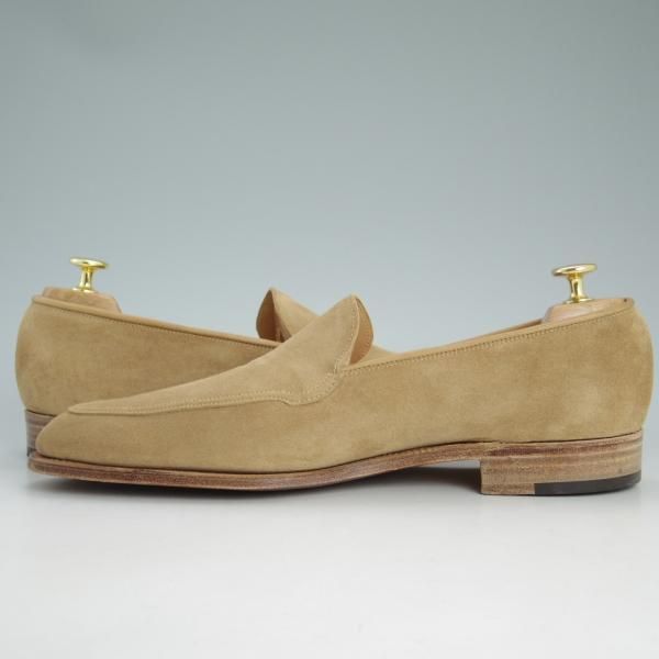 極美品★ジョンロブ 9D【★STAMFORD/スタンフォード】ローファー/スエード/スリッポン/メンズ/薄茶/JOHN LOBB★d392