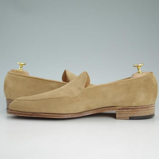 極美品★ジョンロブ 9D【★STAMFORD/スタンフォード】ローファー/スエード/スリッポン/メンズ/薄茶/JOHN LOBB★d392