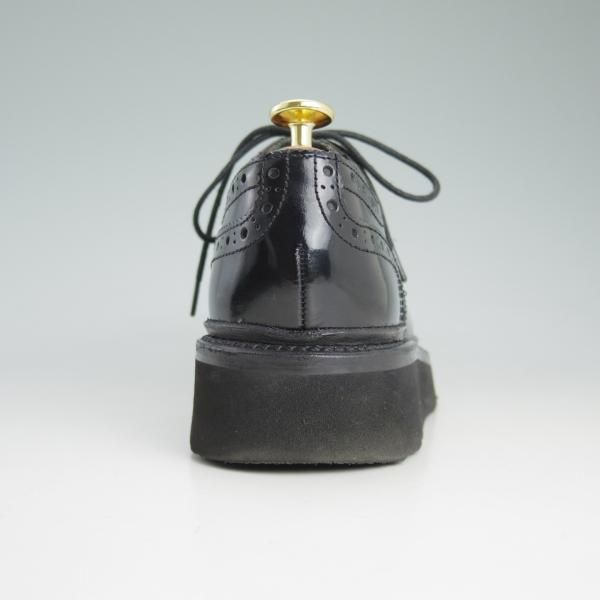 極美品★(英)グレンソン(レディース) SIZE 4.5【★フルブローグ/EMILY/4016-11VB】黒/ウイングチップ/ポリッシュレザー/GRENSON★d394