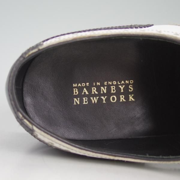★(英)Loake製/ローク 7.5F【英国製★BARNEYS NEWYORK別注】コンビ白×黒/バーニーズ ニューヨーク/フルブローグ/シューズ/靴/メンズ★d395