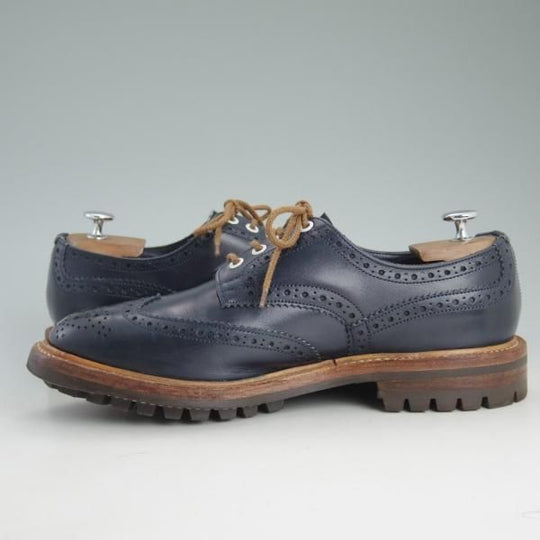 極上★トリッカーズ SIZE 9【★(代々木上原)ELNEST別注/コマンドソール】カントリー短靴/フルブローグ/紺/カーフ/メンズ/Tricker's★d397