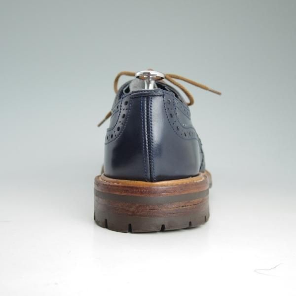 極上★トリッカーズ SIZE 9【★(代々木上原)ELNEST別注/コマンドソール】カントリー短靴/フルブローグ/紺/カーフ/メンズ/Tricker's★d397