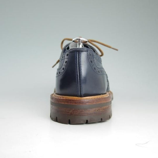 極上★トリッカーズ SIZE 9【★(代々木上原)ELNEST別注/コマンドソール】カントリー短靴/フルブローグ/紺/カーフ/メンズ/Tricker's★d397