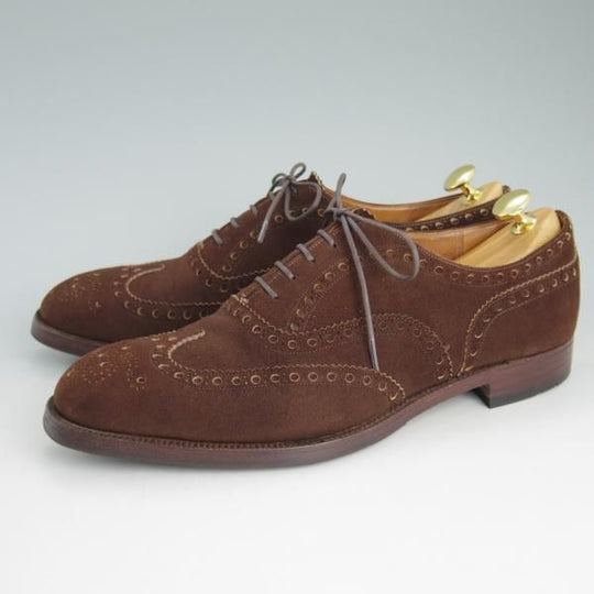 極上★チャーチ 90F/UK9【貴重★2都市ロゴ/アンテロープ革/REAL CAPE BUCK】Buck/旧チャーチ/73ラスト/濃茶/スエード/Church's★d398