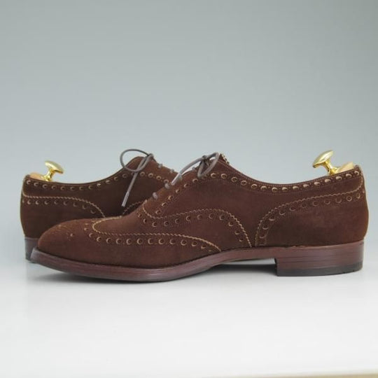 極上★チャーチ 90F/UK9【貴重★2都市ロゴ/アンテロープ革/REAL CAPE BUCK】Buck/旧チャーチ/73ラスト/濃茶/スエード/Church's★d398