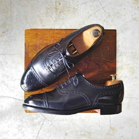 美品★クロケット&ジョーンズ 6.5F【★(英)ニュー&リングウッド別注/New&Lingwood】160ラスト/セミブローグ/カーフ/Crockett&Jones★d399