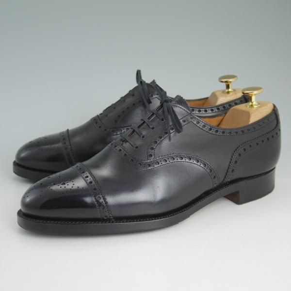 美品★クロケット&ジョーンズ 6.5F【★(英)ニュー&リングウッド別注/New&Lingwood】160ラスト/セミブローグ/カーフ/Crockett&Jones★d399