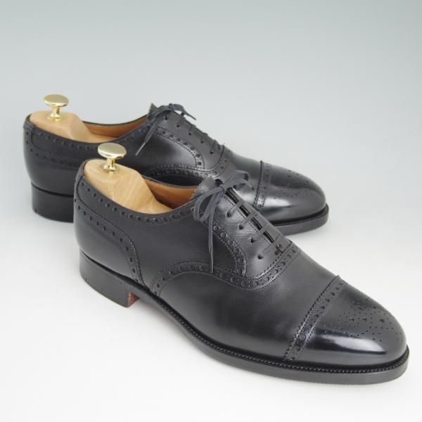 美品★クロケット&ジョーンズ 6.5F【★(英)ニュー&リングウッド別注/New&Lingwood】160ラスト/セミブローグ/カーフ/Crockett&Jones★d399