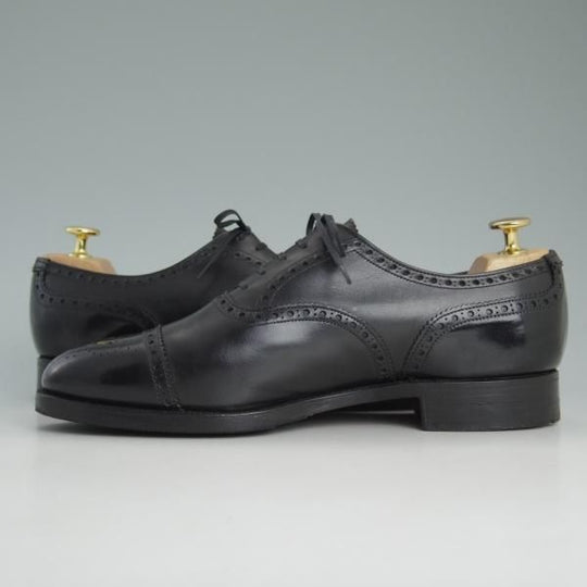 美品★クロケット&ジョーンズ 6.5F【★(英)ニュー&リングウッド別注/New&Lingwood】160ラスト/セミブローグ/カーフ/Crockett&Jones★d399