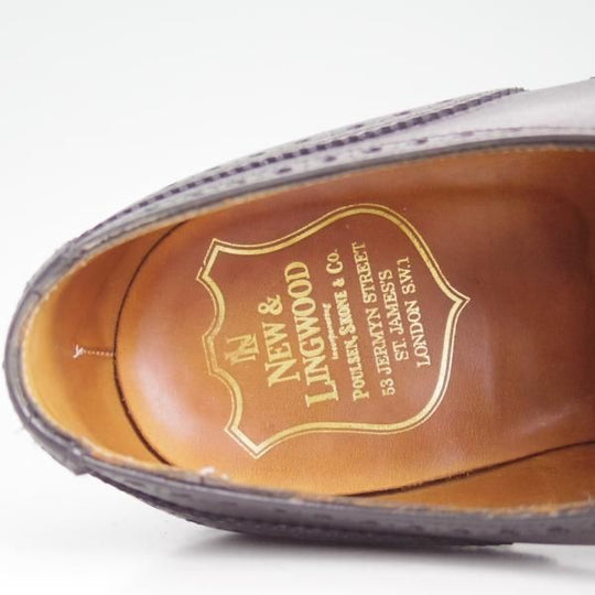 美品★クロケット&ジョーンズ 6.5F【★(英)ニュー&リングウッド別注/New&Lingwood】160ラスト/セミブローグ/カーフ/Crockett&Jones★d399