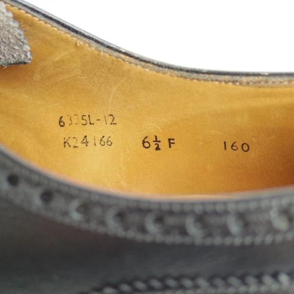 美品★クロケット&ジョーンズ 6.5F【★(英)ニュー&リングウッド別注/New&Lingwood】160ラスト/セミブローグ/カーフ/Crockett&Jones★d399