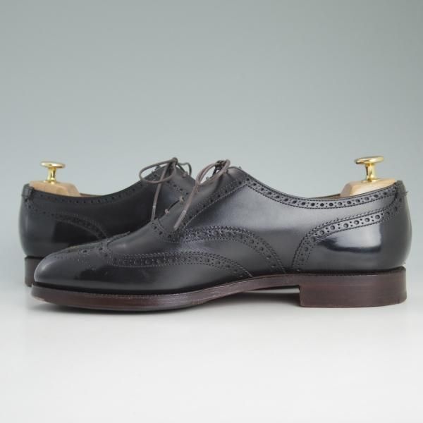 極上★クロケット&ジョーンズ UK7.5【★トゥモローランド別注/CANTERBURY】317ラスト/フルブローグ/黒/TOMORROWLAND/Crockett&Jones★d401