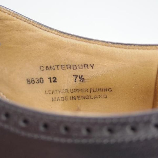 極上★クロケット&ジョーンズ UK7.5【★トゥモローランド別注/CANTERBURY】317ラスト/フルブローグ/黒/TOMORROWLAND/Crockett&Jones★d401