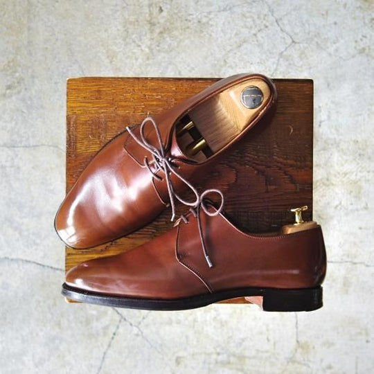極上★クロケット&ジョーンズ 6E【★ロイドフットウェア別注/LloydFootwear】Jシリーズ/Vフロント/カーフ/メンズ/茶/Crockett&Jones★d404