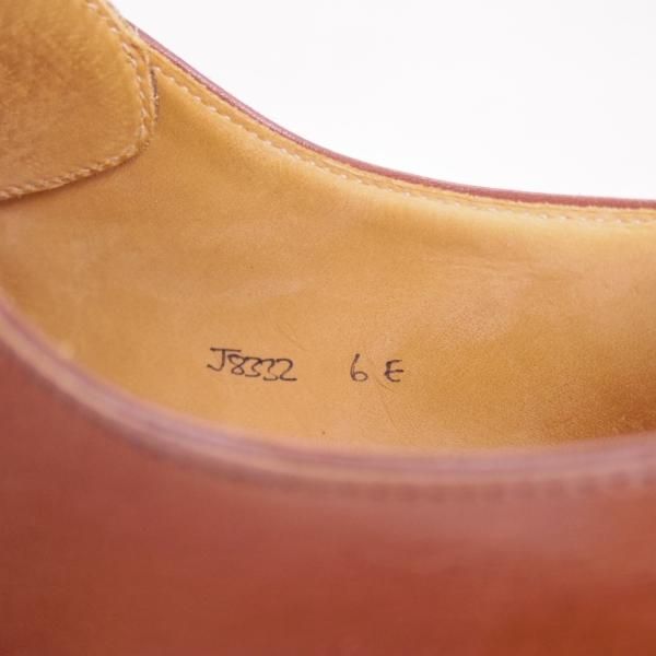 極上★クロケット&ジョーンズ 6E【★ロイドフットウェア別注/LloydFootwear】Jシリーズ/Vフロント/カーフ/メンズ/茶/Crockett&Jones★d404