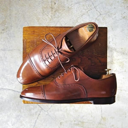 極上★(英)グレンソン 8D【最上級★マスターピース】91ラスト/33108-235/クォーターブローグ/茶/カーフ/メンズ/GRENSON★d405