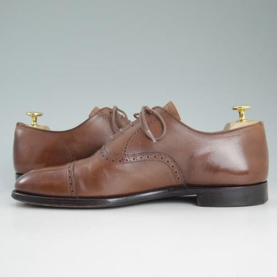 極上★(英)グレンソン 8D【最上級★マスターピース】91ラスト/33108-235/クォーターブローグ/茶/カーフ/メンズ/GRENSON★d405