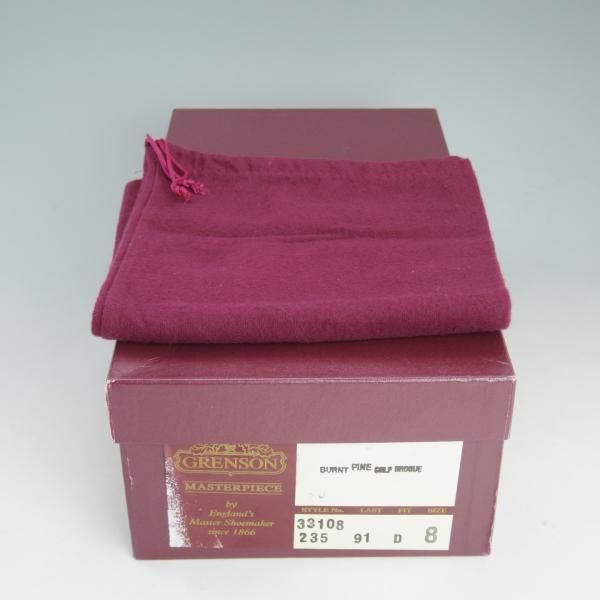 極上★(英)グレンソン 8D【最上級★マスターピース】91ラスト/33108-235/クォーターブローグ/茶/カーフ/メンズ/GRENSON★d405