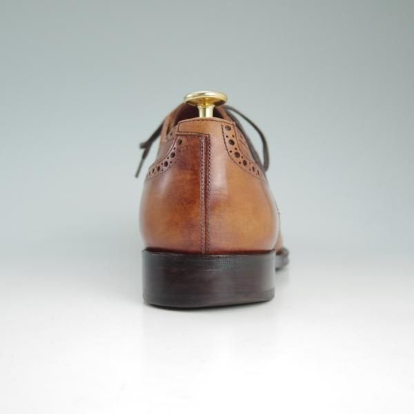 極上★ユニオンロイヤル SIZE 7【上級★ハンドソーンウェルテッド製法/九分仕立て】セミブローグ/茶/カーフ/UNION ROYAL★d406