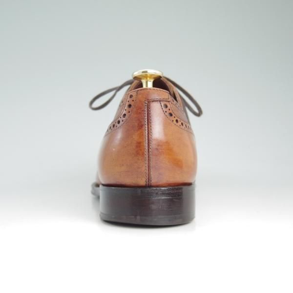 極上★ユニオンロイヤル SIZE 7【上級★ハンドソーンウェルテッド製法/九分仕立て】セミブローグ/茶/カーフ/UNION ROYAL★d406
